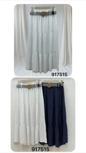 Falda larga con cinturón